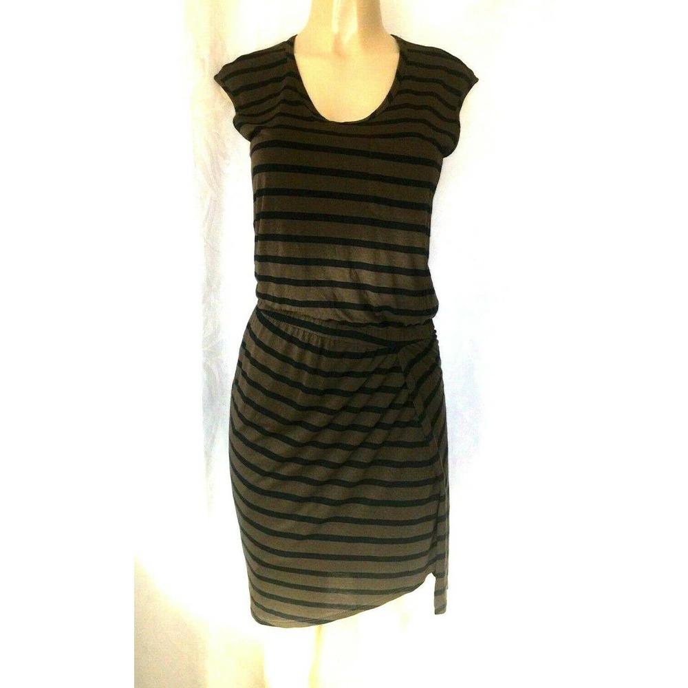 Theory Striped Genessia Fisher Sleeveless Dress S